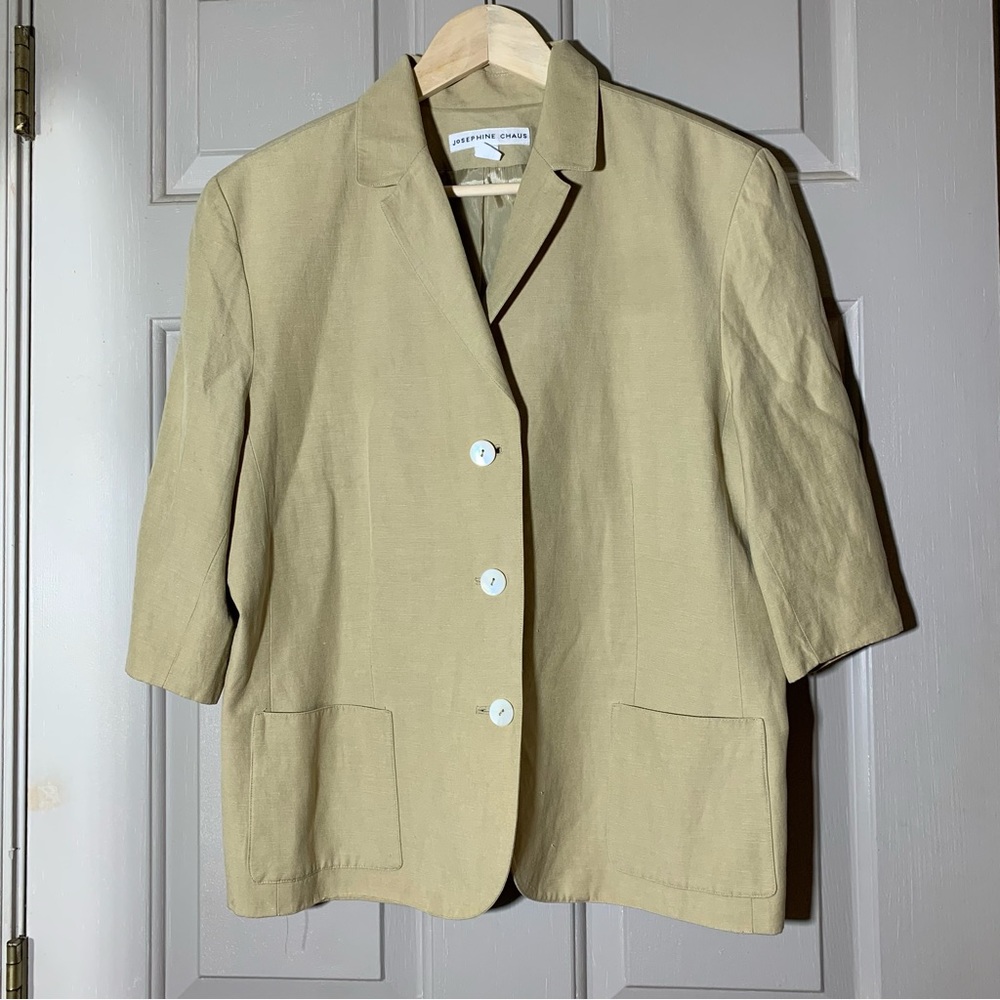 Josephine Chaus suit set linen silk 14 16